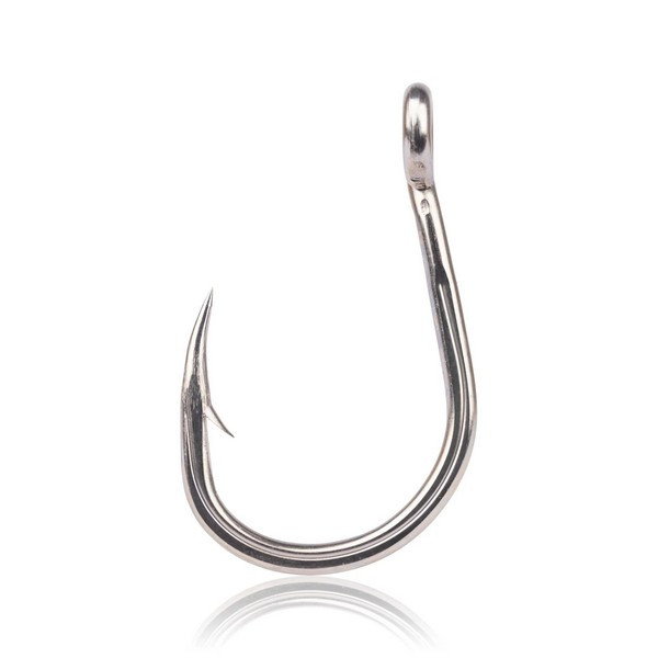 Mustad Un Jigging Hook Titanium Steel 1/0 Bearded Hook with Ears 6pcs