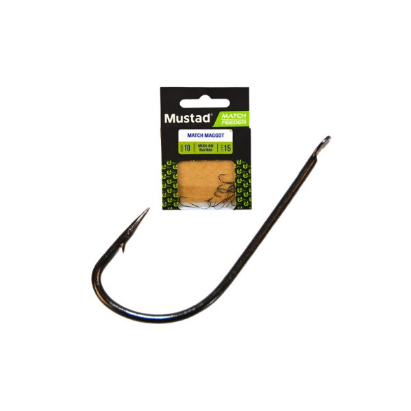 Mustad Ultra NP Match Maggot 18 Spaded, Barbed Hook 15pcs