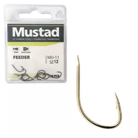 Mustad Ultra NP Feeder 14 Spade End, Barbed Carp Hook 10pcs