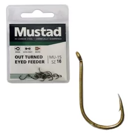   Mustad Ultra Np Out Turned Eyed Feeder 12 10pcs Eyed, Barbed Carp Hook