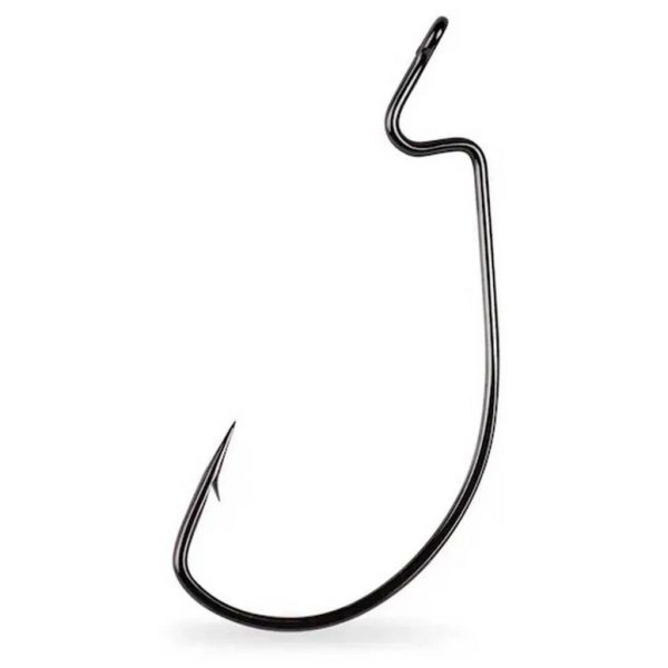 Mustad Light Wire Soft Plastic Hook 4/0 Ears, Bearded Offset Hook 5pcs