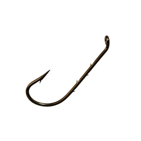 Mustad Best Kirby Hooks Bronze 2 Eyed, Barbed Hook 10pcs