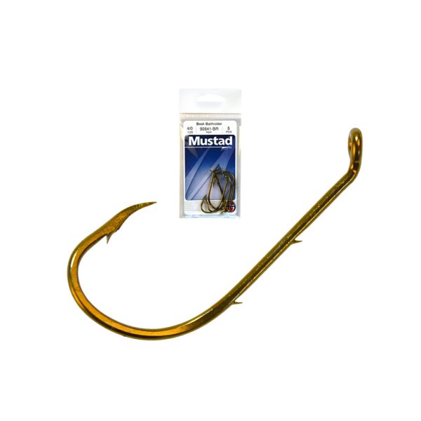 Mustad Beak Baitholder Bronze 3/0 Eyed, Barbed Zander Hook 7pcs