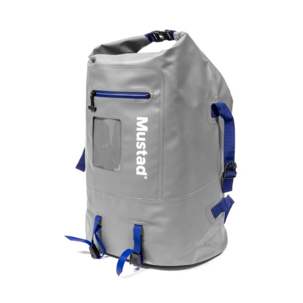 Mustad Daybreak Dry Roll-Up Back Pack 40l Grey-Blue Waterproof Backpack