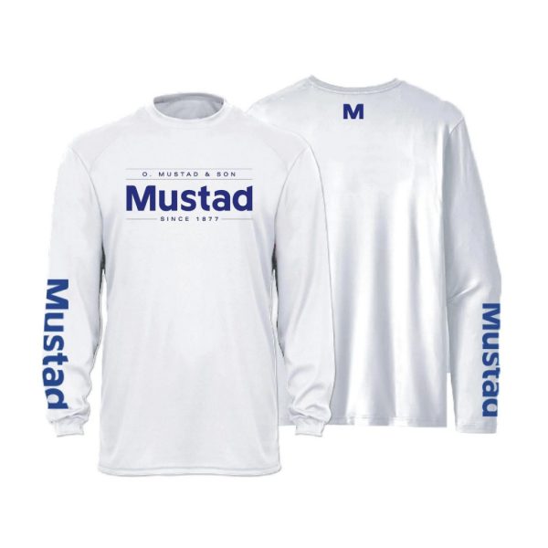 Mustad Light Grey Brand Longsleeve UV XL Long Sleeve T-Shirt