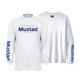   Mustad Light Grey Brand Longsleeve UV 3XL Long Sleeve T-Shirt