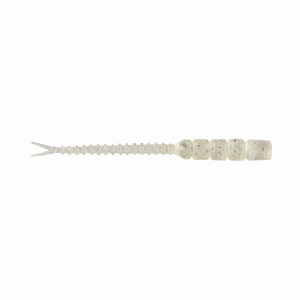 Mustad Aji Hellgramite 5,08cm Clear Rainbow Glitter Plastic Bait 12pcs