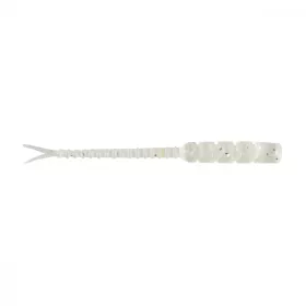   Mustad Aji Hellgramite 5,08cm Clear Luminous Silver Glitter Plastic Bait 12pcs