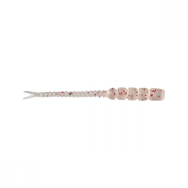 Mustad Aji Hellgramite 5,08cm Uv Clear Red Glitter Plastic Bait 12pcs