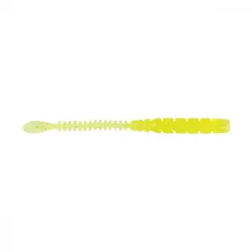   Mustad Aji Beaver Tail 6,35cm Clear Chartreuse Plastic Bait 12 pcs