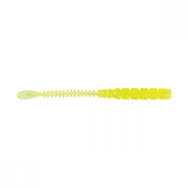 Mustad Aji Beaver Tail 6,35cm Clear Chartreuse Plastic Bait 12pcs