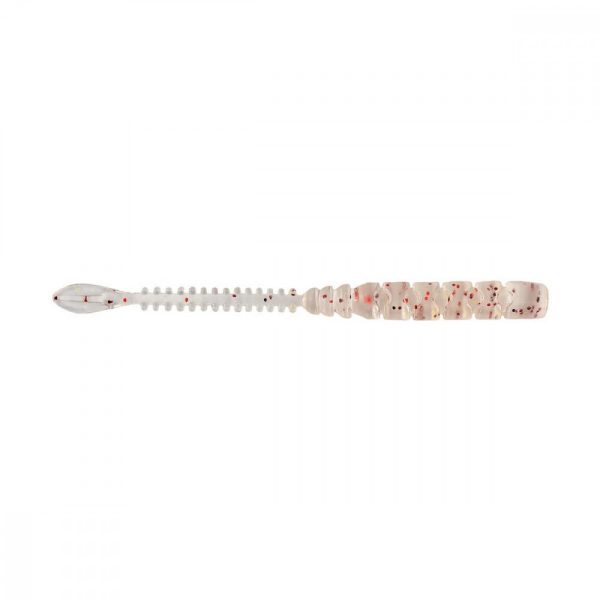 Mustad Aji Beaver Tail 6,35cm Uv Clear Red Glitter Plastic Bait 12pcs
