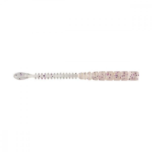 Mustad Aji Beaver Tail 6,35cm Clear Purple Glitter Plastic Bait 12pcs