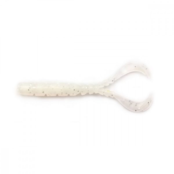 Mustad Aji Craw Tail 4,31cm White Luminous Plastic Bait 12pcs
