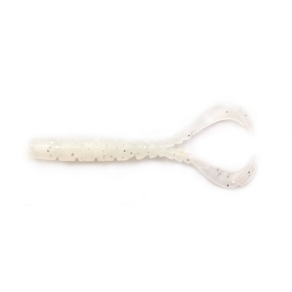 Mustad Aji Craw Tail 4,31cm Clear Purple Glitter Plastic Bait 12pcs