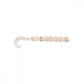   Mustad Aji Curly Tail 6,35cm Clear Rainbow Glitter Plastic Bait 12pcs