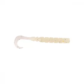   Mustad Aji Curly Tail 6,35cm White Luminous Plastic Bait 12pcs
