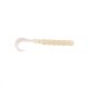 Mustad Aji Curly Tail 6,35cm White Luminous Plastic Bait 12pcs