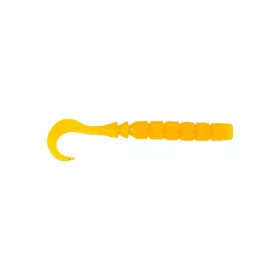   Mustad Aji Curly Tail 6,35cm Orange Luminous Plastic Bait 12pcs