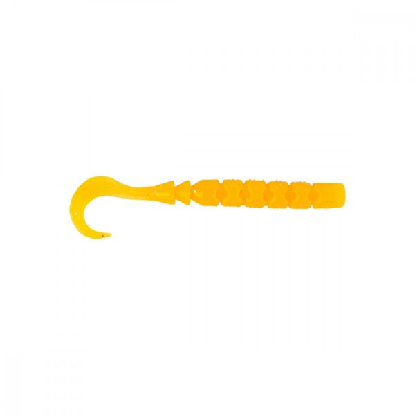 Mustad Aji Curly Tail 6,35cm Orange Luminous Plastic Bait 12pcs