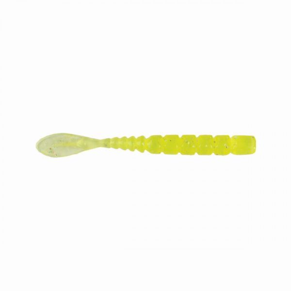 Mustad Aji Fish Tail 5,08cm Clear Chartreuse Plastic Bait 12pcs