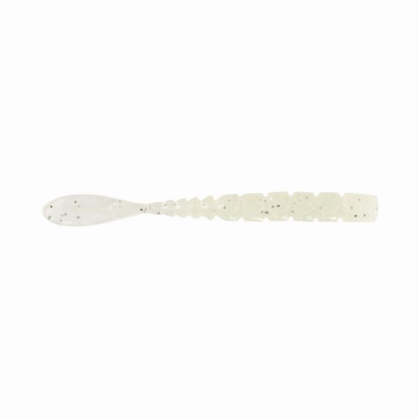 Mustad Aji Fish Tail 5,08cm Clear Luminous Silver Glitter Plastic Bait 12pcs