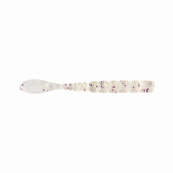 Mustad Aji Fish Tail 5,08cm Clear Purple Glitter Plastic Bait 12pcs