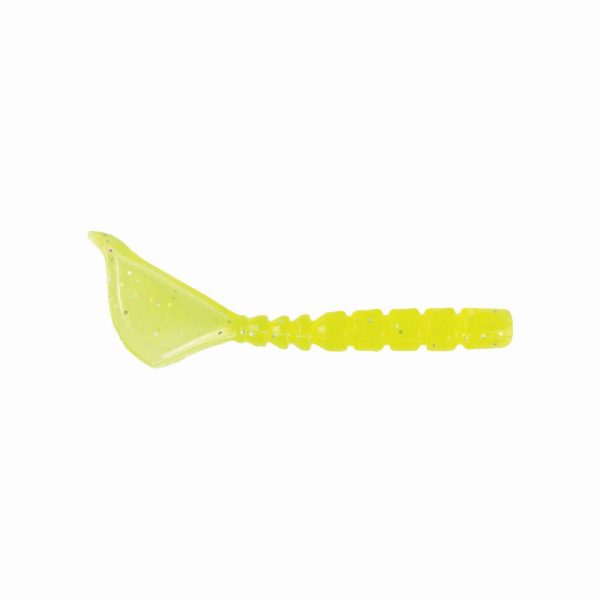 Mustad Aji Parachute Tail 4,31cm Clear Chartreuse Plastic Bait 12pcs