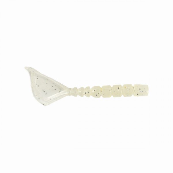 Mustad Aji Parachute Tail 4,31cm White Luminous Plastic Bait 12pcs