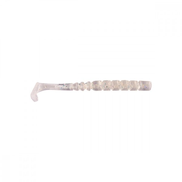 Mustad Aji Paddle Tail 5,08cm Clear Rainbow Glitter Plastic Bait 12pcs