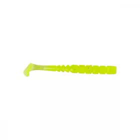   Mustad Aji Paddle Tail 5.08cm Clear Chartreuse Plastic Bait 12pcs