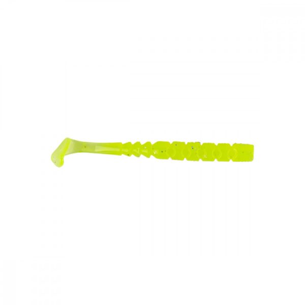 Mustad Aji Paddle Tail 5,08cm Clear Chartreuse Plastic Bait 12pcs