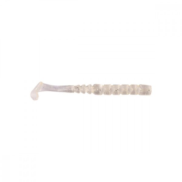 Mustad Aji Paddle Tail 5,08cm Clear Luminous Silver Glitter Plastic Bait 12pcs