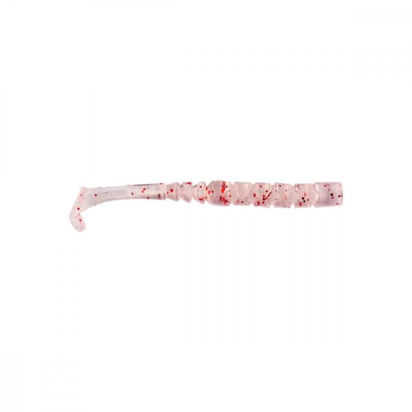 Mustad Aji Paddle Tail 5,08cm Uv Clear Red Glitter Plastic Bait 12pcs