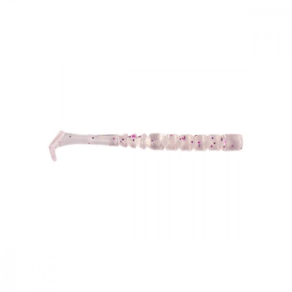 Mustad Aji Paddle Tail 5,08cm Clear Purple Glitter Plastic Bait 12pcs