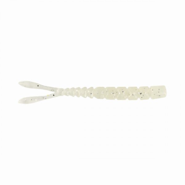 Mustad Aji Split Tail 5,08cm White Luminous Plastic Bait 12pcs