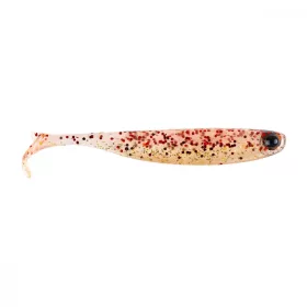   Mustad Mezashi Z-Tail Minnow 8,89cm Red Gold Glitter Plastic Bait 6pcs