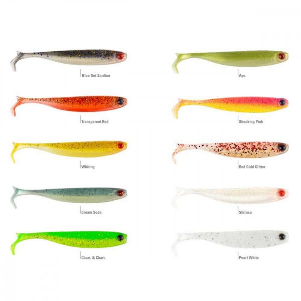 Mustad Mezashi Z-Tail Minnow 8,89cm Pearl White Plastic Bait 6pcs