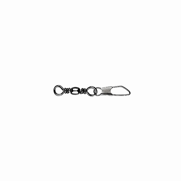 Mustad Barrel Swivel With Safety Snap 18×A0 10pcs Swivel Snap With Cap