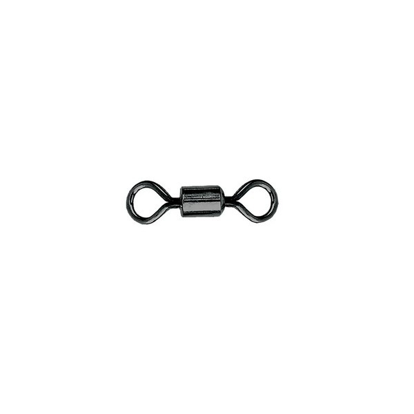 Mustad Rolling Swivel Round Eye 6 Black Nickel Swivel 10 pcs