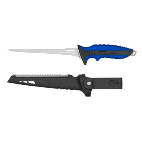   Mustad 17,78cm 4116 Stainless Steel Ultra Flex Fillet Knife Blue Fillet Knife