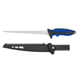   Mustad 22,86cm 4116 Stainless Steel Ultra Flex Fillet Knife Blue Fillet Knife