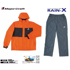 Major Craft Rain-X Orange Two-Piece Rain Suit 3XL
