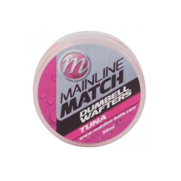 Mainline Match Dumbell Wafers 6mm - Pink - Tuna - wafters hook bait