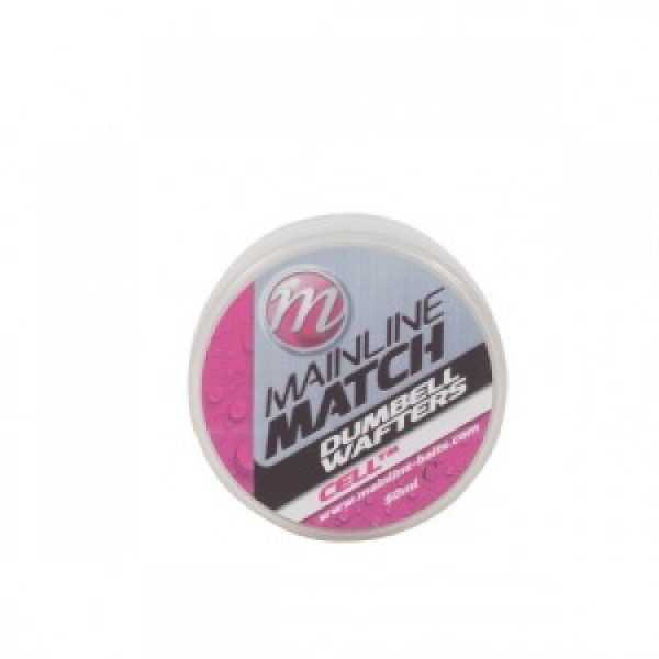 Mainline Match Dumbell Wafers 10mm - White - CellTM - wafers hook bait