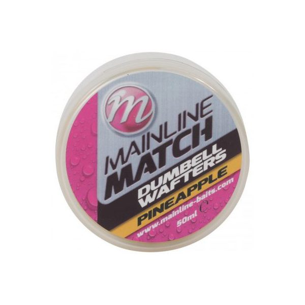 Mainline Match Dumbell Wafers 10 mm - Yellow - Pineapple - wafters hook bait