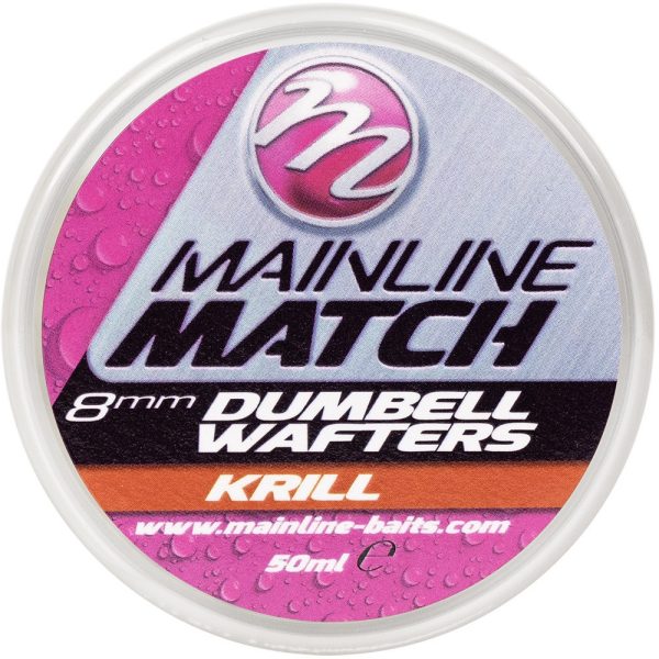 Mainline Match Dumbell Wafters Red Krill Hookbait 8mm 50ml