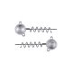 Fox Rage Mega Screws Bulk 25gr Screw-in Jig Head 20pcs