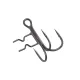 Fox Rage Strike Point Stinger Treble 2/0 Treble Hook 4pcs