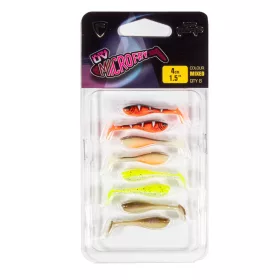   Fox Rage Micro Fry UV Mixed Colour Pack 4cm Plastic Bait 8pcs